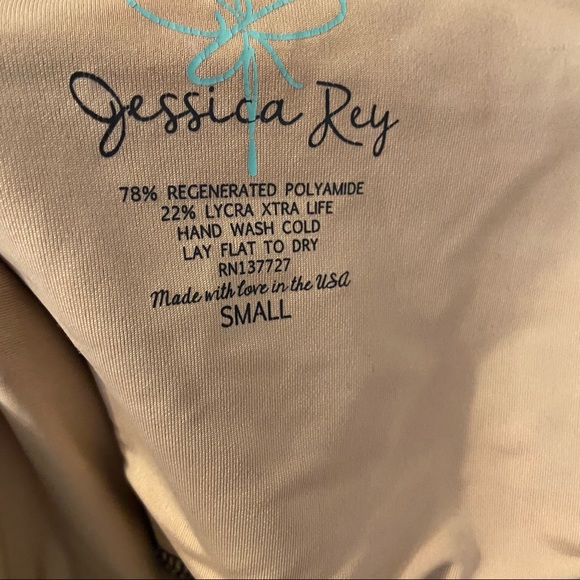 Jessica Rey Black Peplum Bathing Suit Top Tankini - Picture 3 of 3